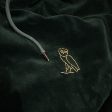Listing image for OVO (October's Very Own) Velour Pullover Hoodie green and gold