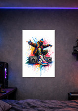 Listing image for B Boy Break Dance Hip Hop Wall Art Poster Canvas Print Picture A3 A4 Free P+P