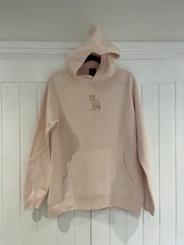 Listing image for *Rare* October’s Very Own OVO Pink Hoodie, Size L. Gold Embodied Owl.