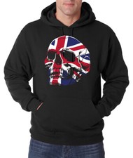 Listing image for Youth Designz Mens Hoodie Englan UK Skull Pullover Motorcycle Britain Drill Fun