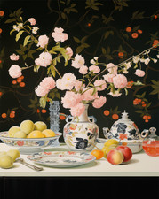Listing image for Vintage Still Life Floral Wall Art - Food Dining Poster -12X16/16X20/18X24/24X36