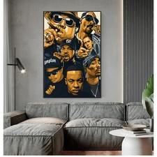 Listing image for Rap Star Wall Art Canvas Painting Wall Poster Hip Hop Print Art Wall Art Picture